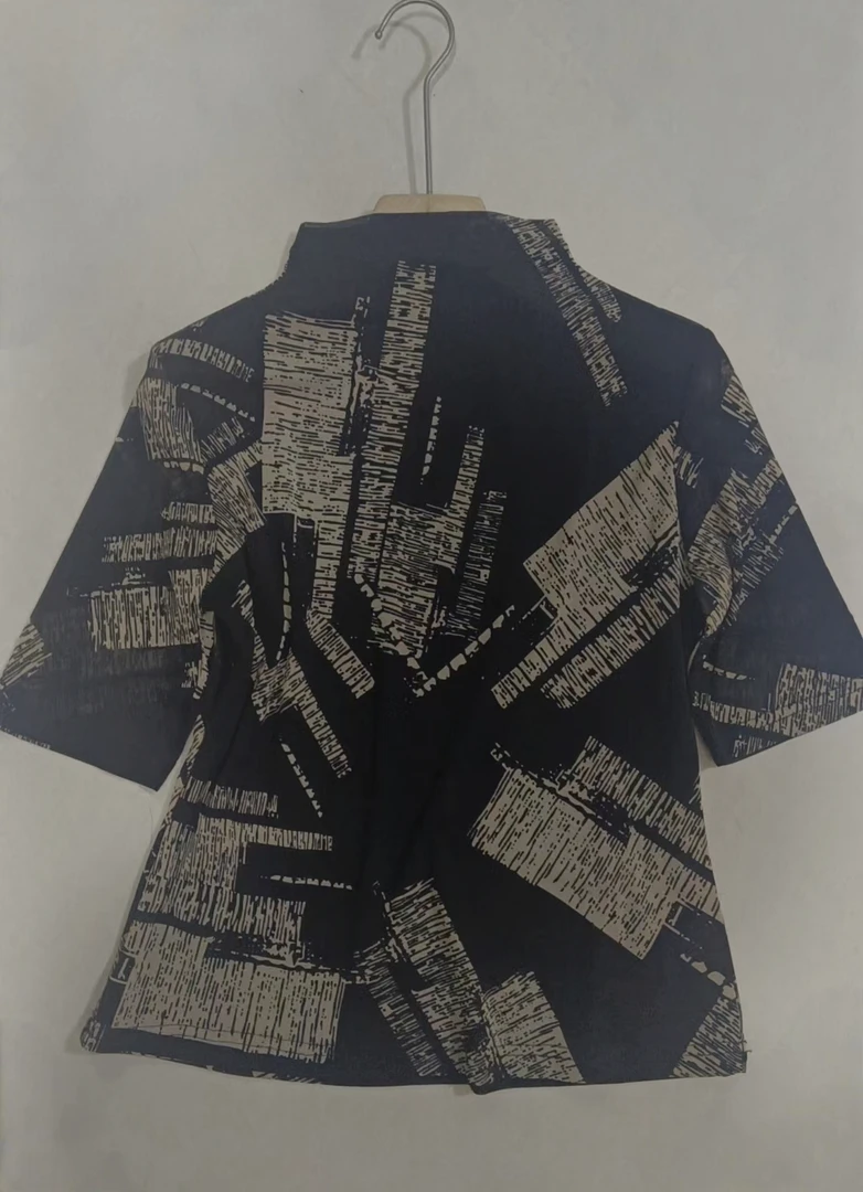 中袖超柔超软方块网沙小衫