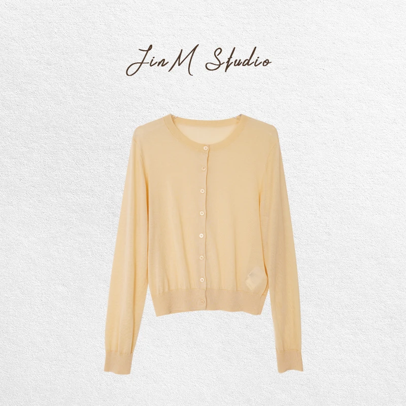 Jinmstudio丨【独有开衫】三醋酸天丝松弛凉爽长袖开衫602501A2981