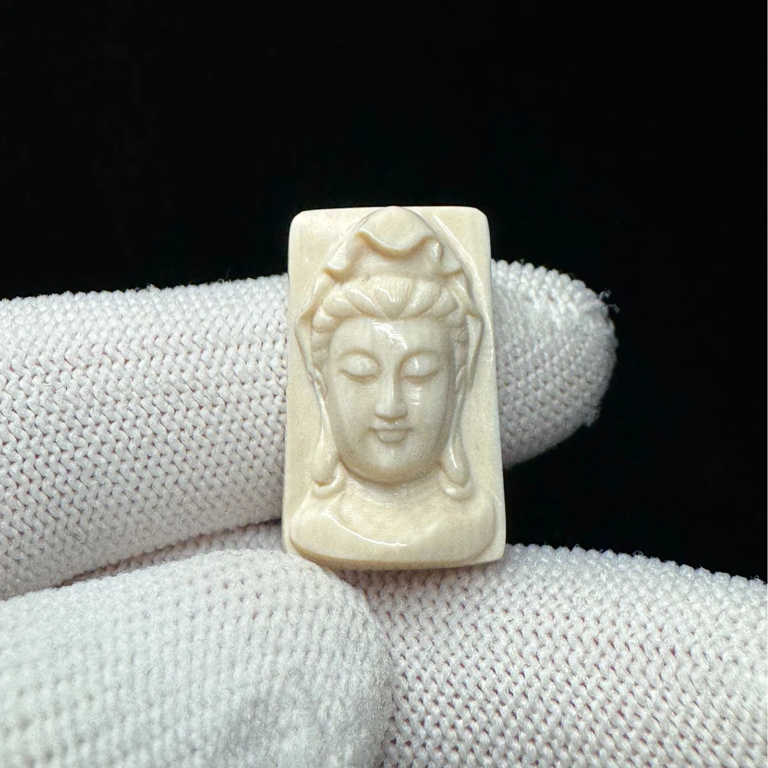 DK662天然猛犸牙雕刻牌25.3*15*8.5支持鉴定假一罚四