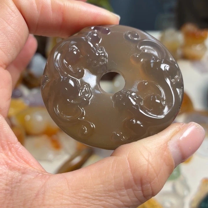 玛瑙/玉髓未镶嵌吊坠(不含链)