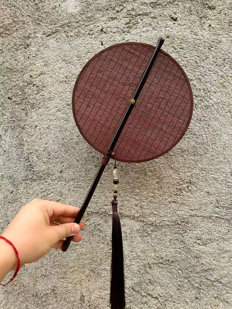 中如烟细竹丝古风复古腰扇可折叠夏季纳凉传统汉服配饰扇