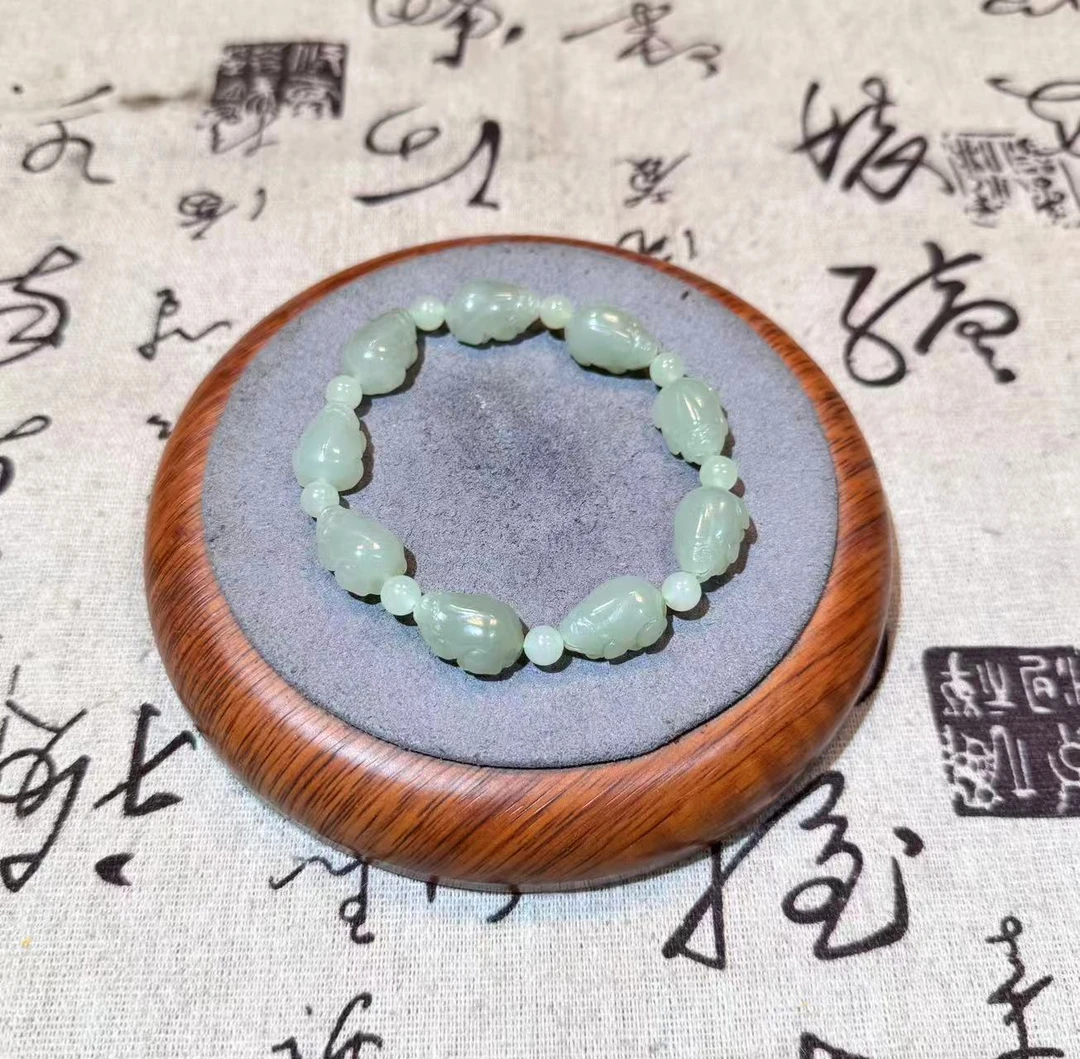 天然和田玉配貔貅手串小众时尚精美百搭轻奢多样性发货拍一发一
