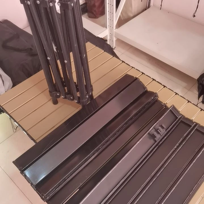 铁3号微瑕一米二纯黑色折叠桌不退不换