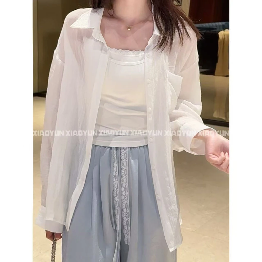 两色褶皱衬衫 小允姐姐2025新款气质时尚高级两色褶皱衬衫