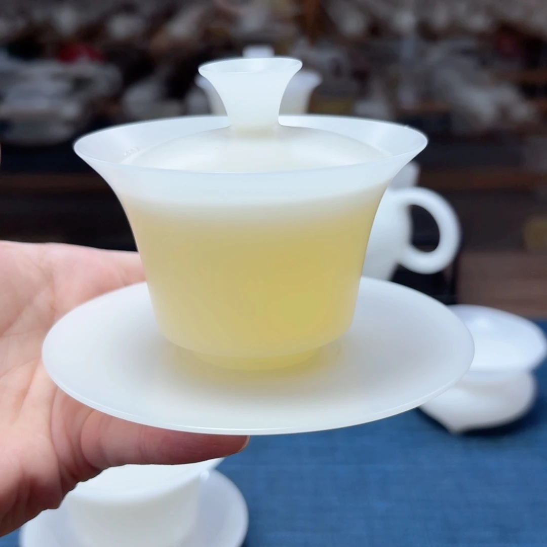 薄胎素烧璞玉冰种玉瓷