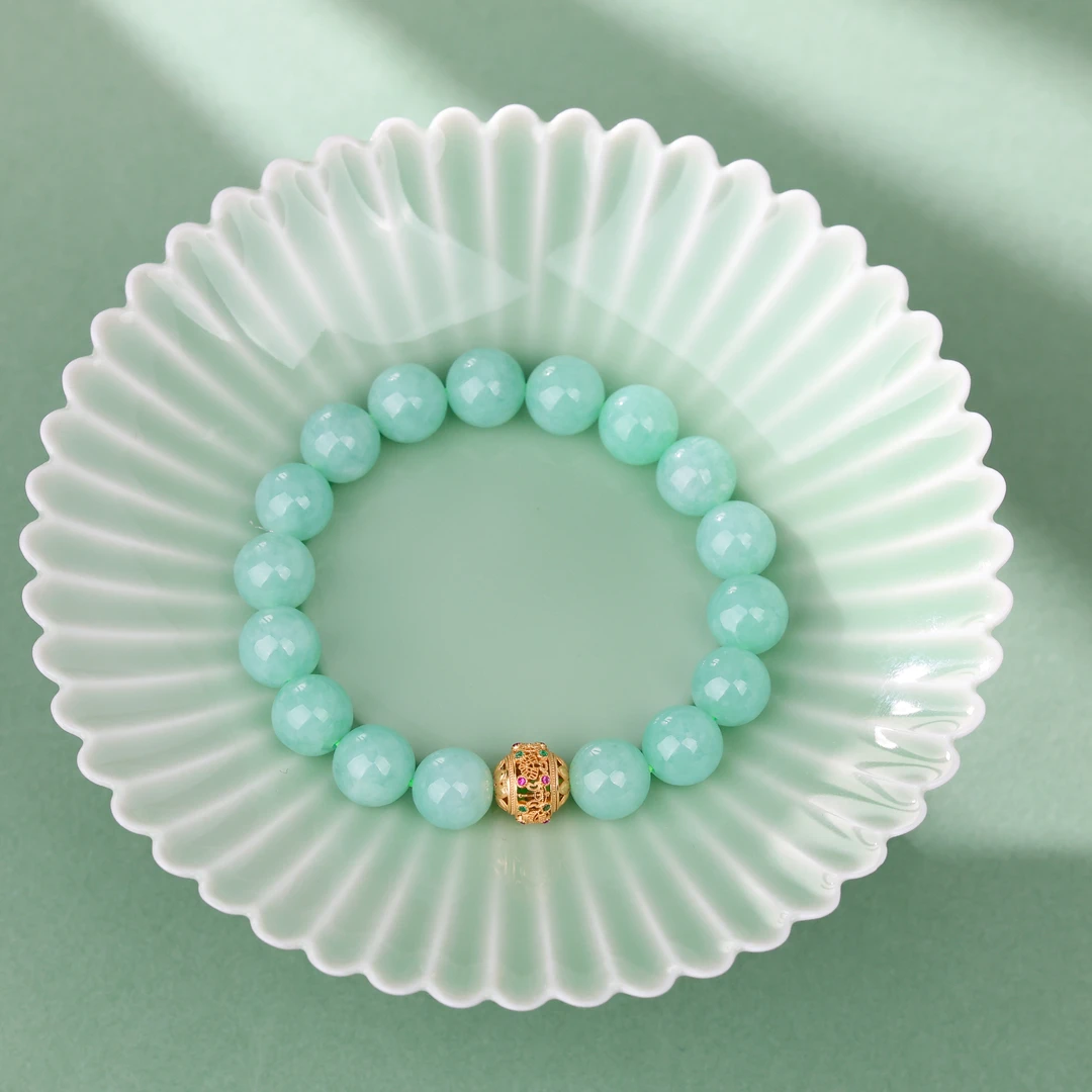 【央博玉】S925翡翠手串-YB92920049-约10.5mm-多样性发一|CXQ21