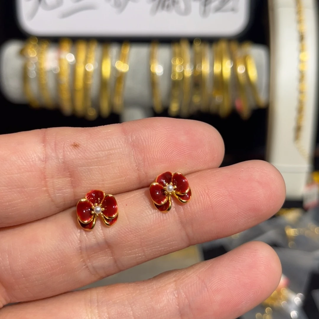 925银花花直针耳钉