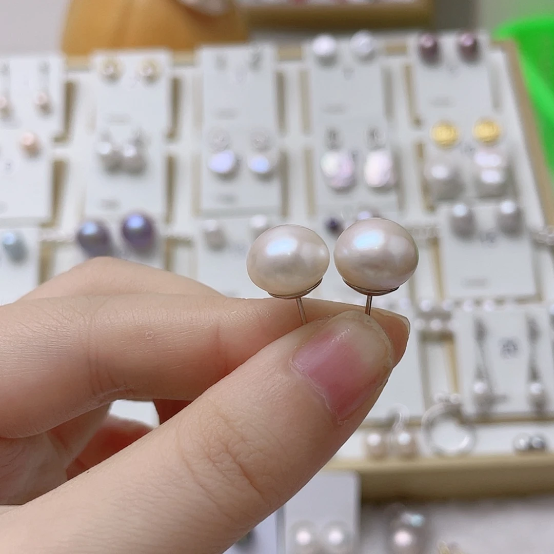 仙***姐银S925镶嵌耳饰淡水珍珠