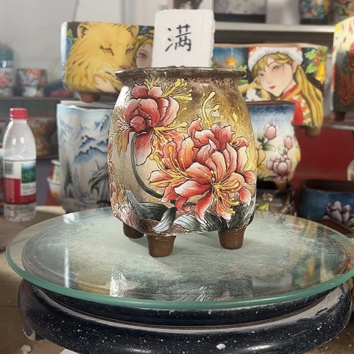 景德镇幸运花盆满38包邮