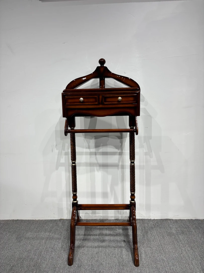 LM- S03-2衣帽架550*510*1280 挂衣架美式复古家用边几角落玄关