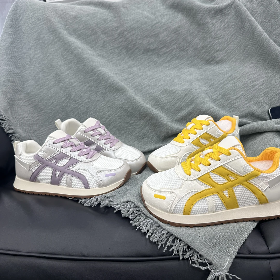 KC881 爆款厚底鞋女夏薄款透气网面2025超火新款休闲运动阿甘鞋