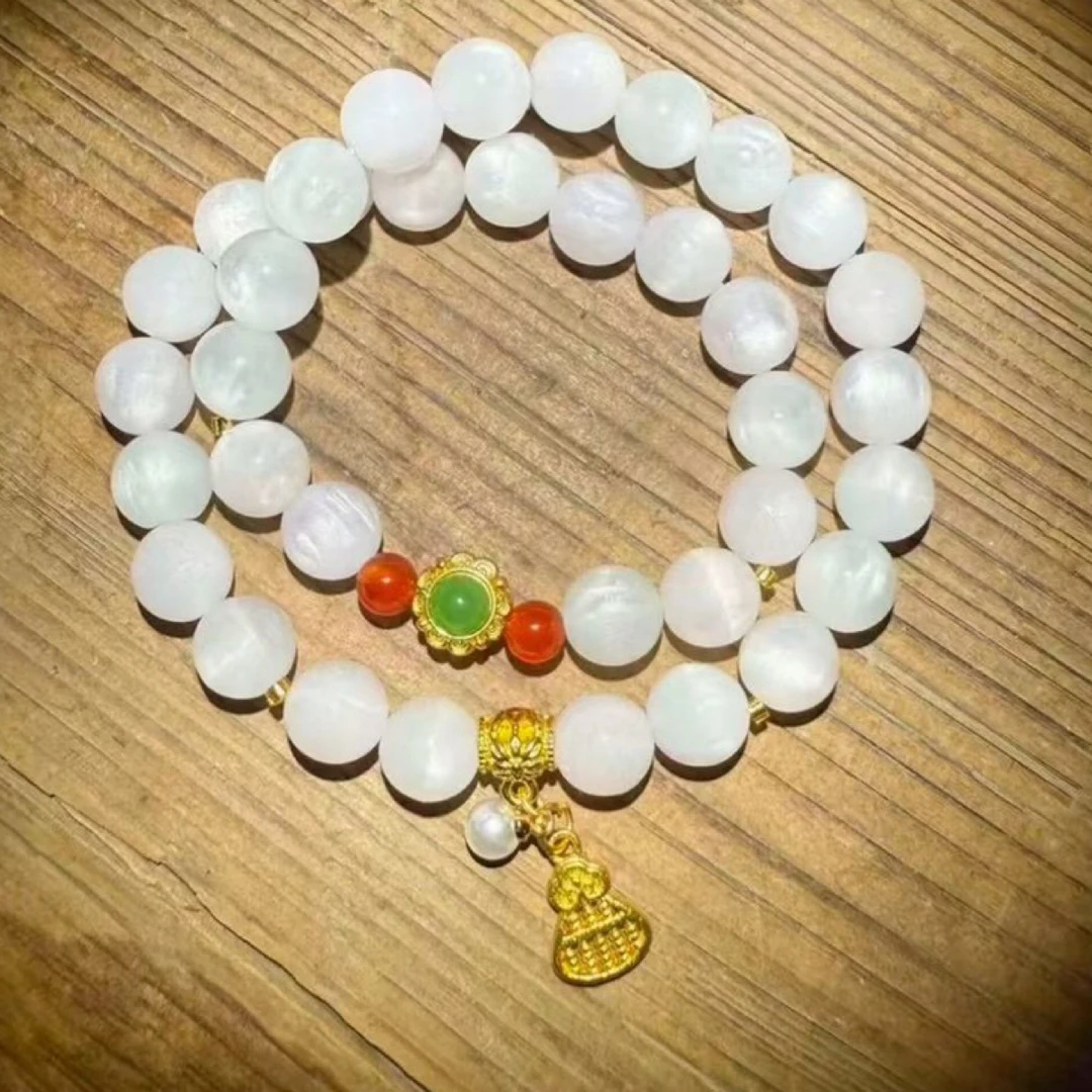 非金属树脂手链 S-1558海云母双圈1.0七彩可变色