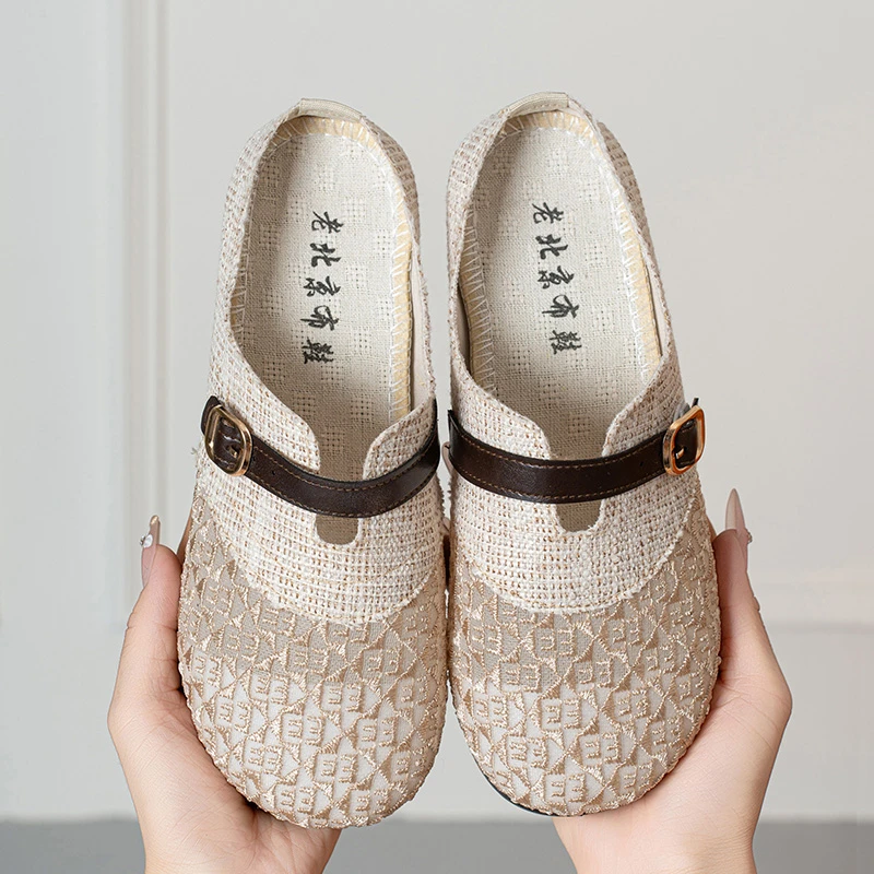 新款夏季平底包头拖中年妈妈防滑拖鞋韩版凉拖韩系ins风