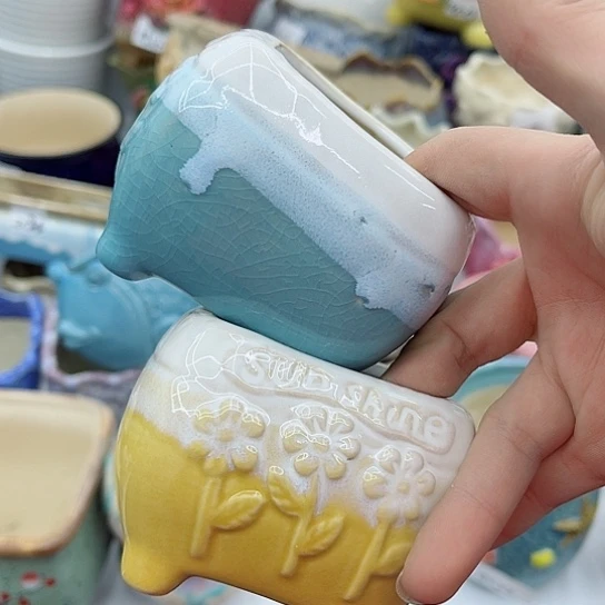 红陶多肉绿植陶瓷花盆