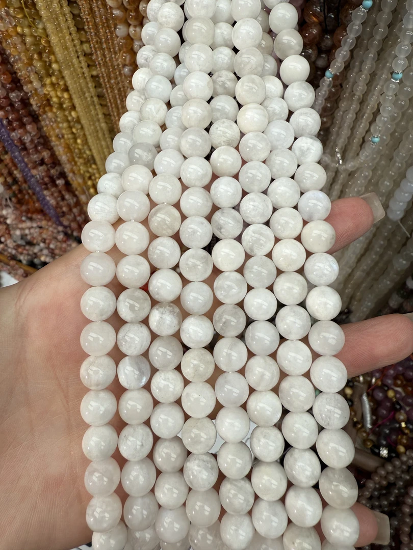 9mm白雪花幽  珠宝半成品散珠diy