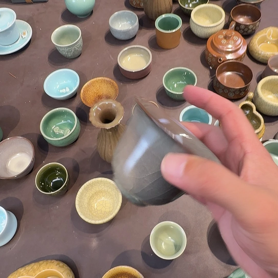 龙泉青瓷茶具微瑕