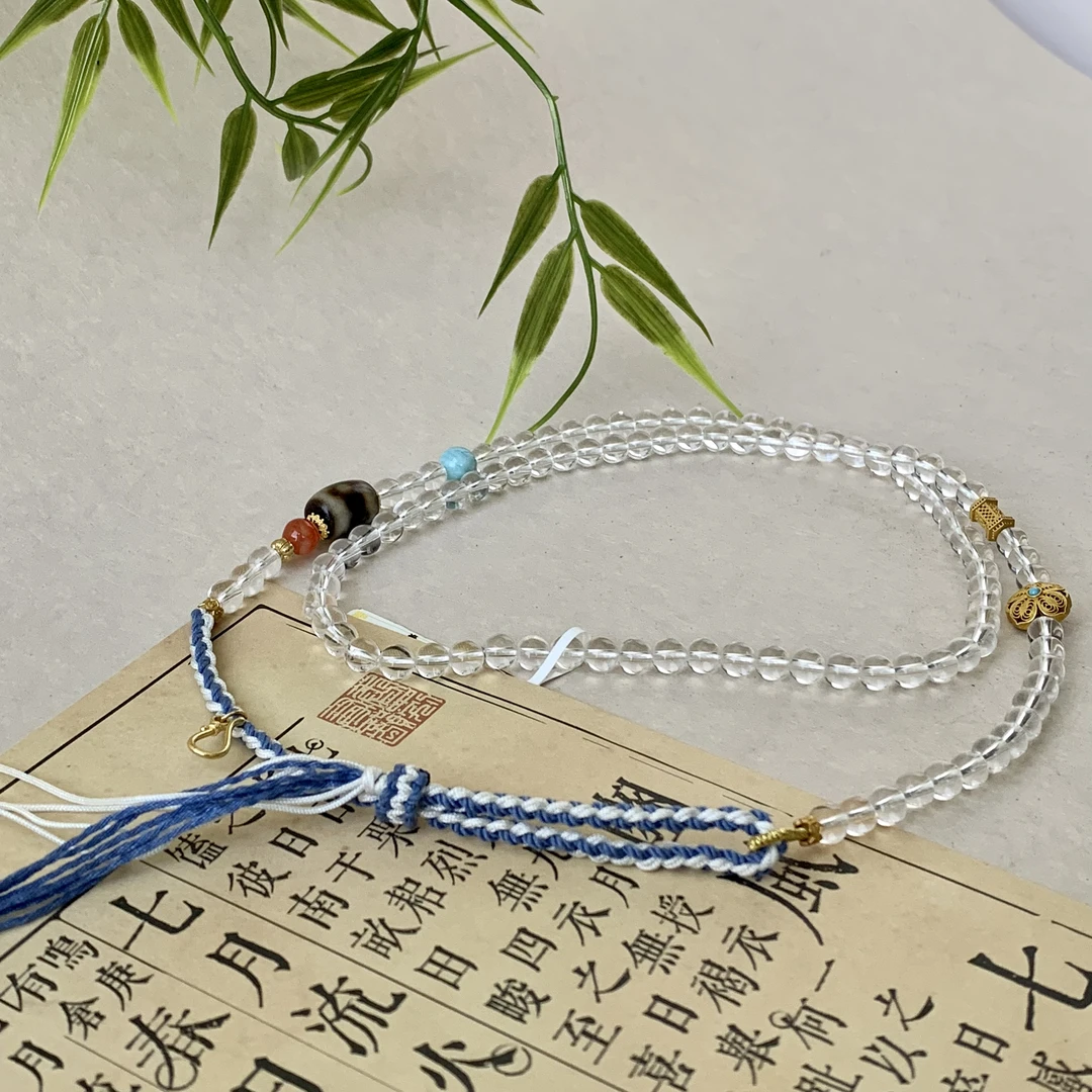 白水晶DIY项链 多样性发一 YD-035