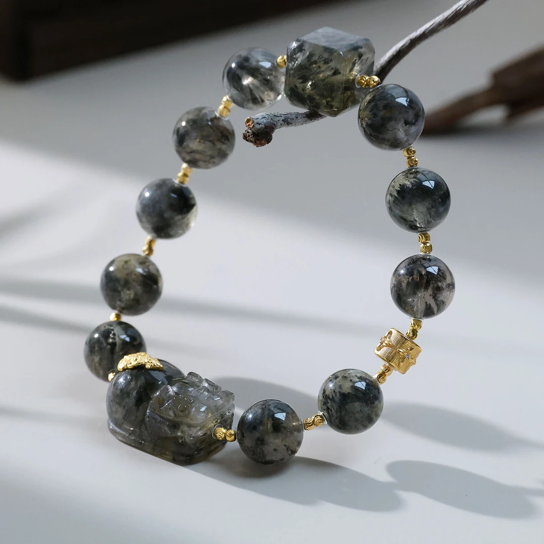 【思嘉】如意 · 黑羽纳喜常伴水晶单圈｜多样性发一AA0198