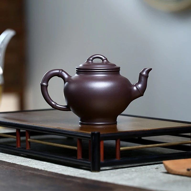 京峰阁宜兴正宗紫砂壶 原矿老紫泥报春壶 纯全手工泡茶壶功夫茶具