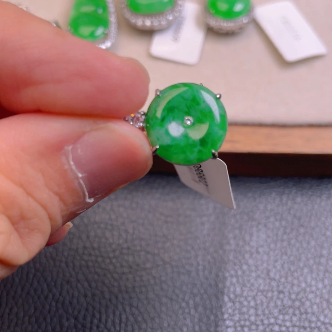 翡翠银S925镶嵌吊坠(不含链)