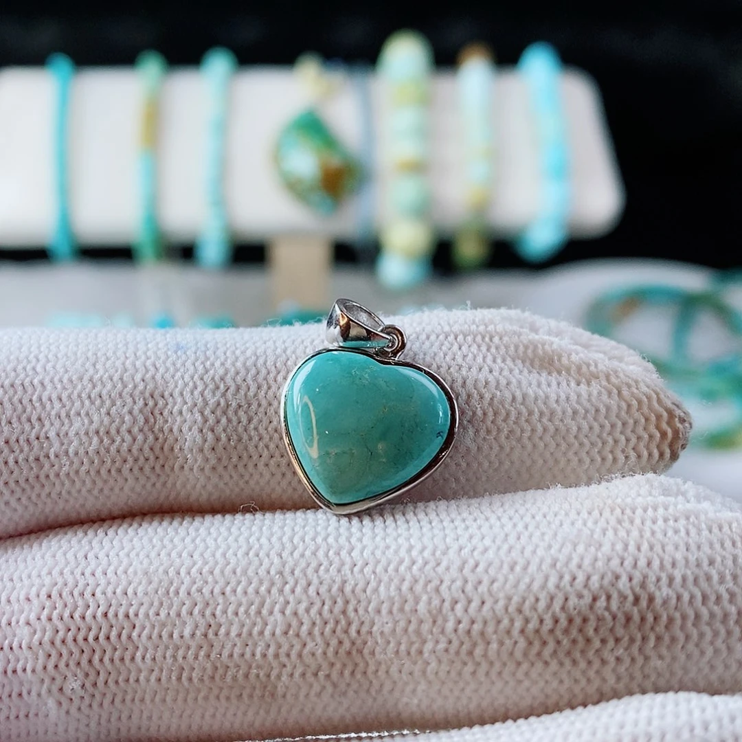 绿松石银S925镶嵌珠宝奇石