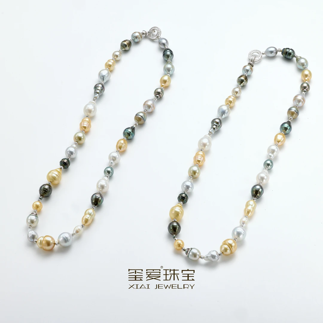 【周年纪念款】MM-14117 海水珍珠澳白混彩项链 (多样性发一)