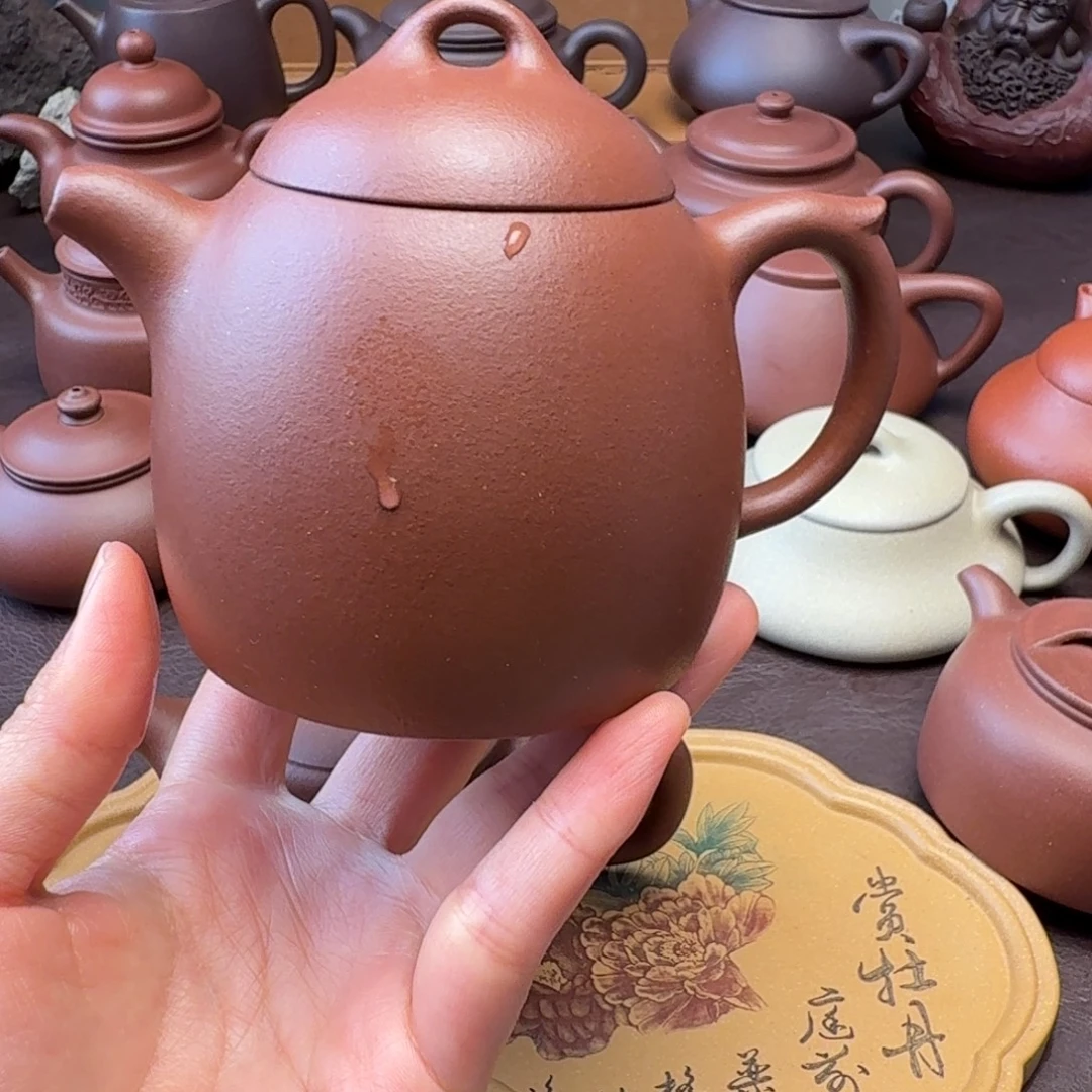 紫砂茶壶秦权260微瑕疵  黄龙山紫泥
