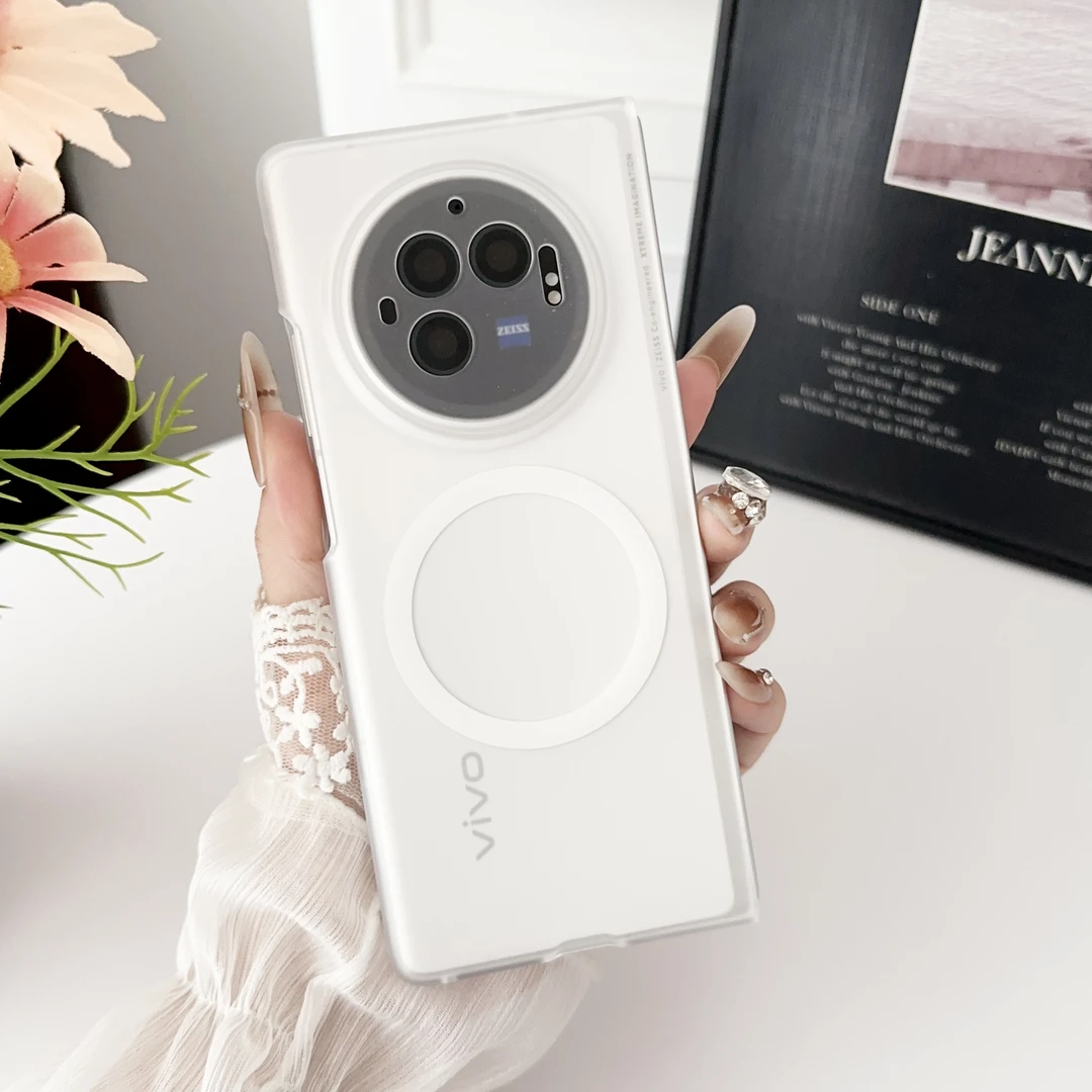 适用于vivo xfold3磁吸磨砂半透手机壳xfold3pro超薄保护壳硬壳