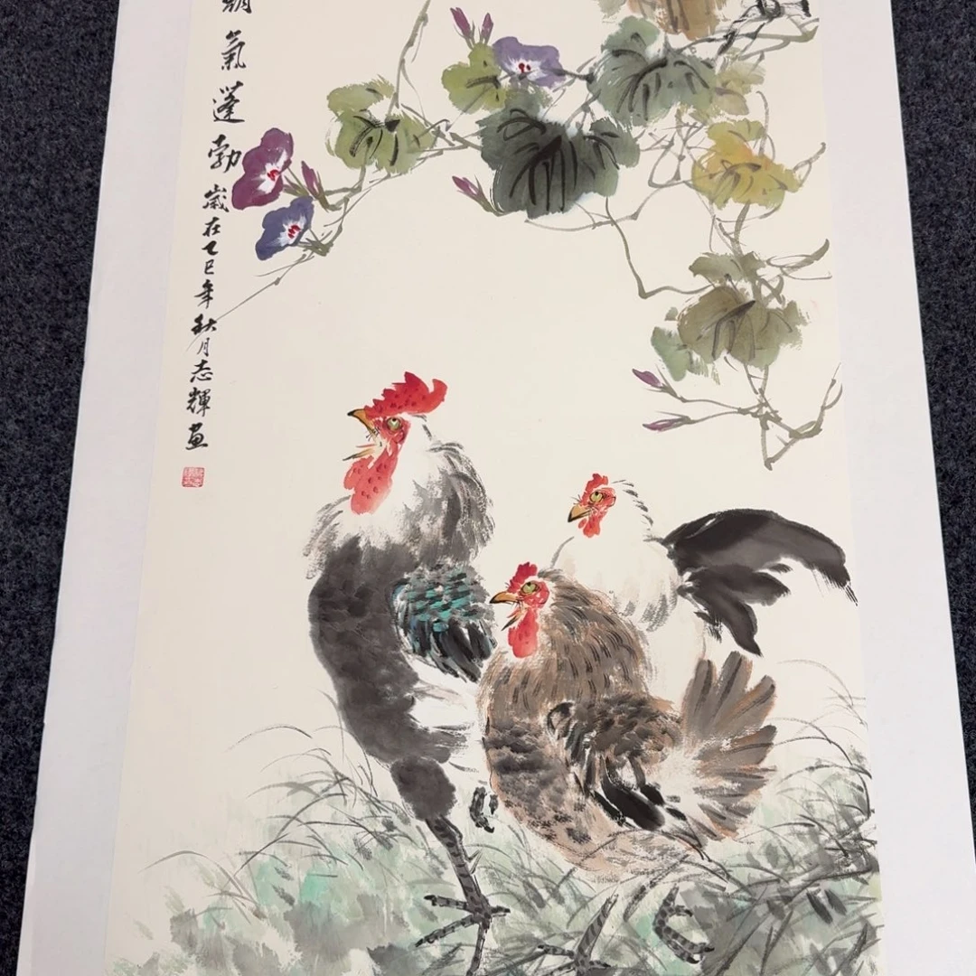 国画纯手绘山水花鸟作品