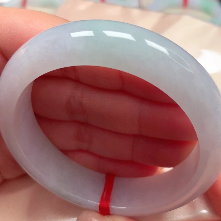 翡翠手镯未镶嵌宽版冰胶10