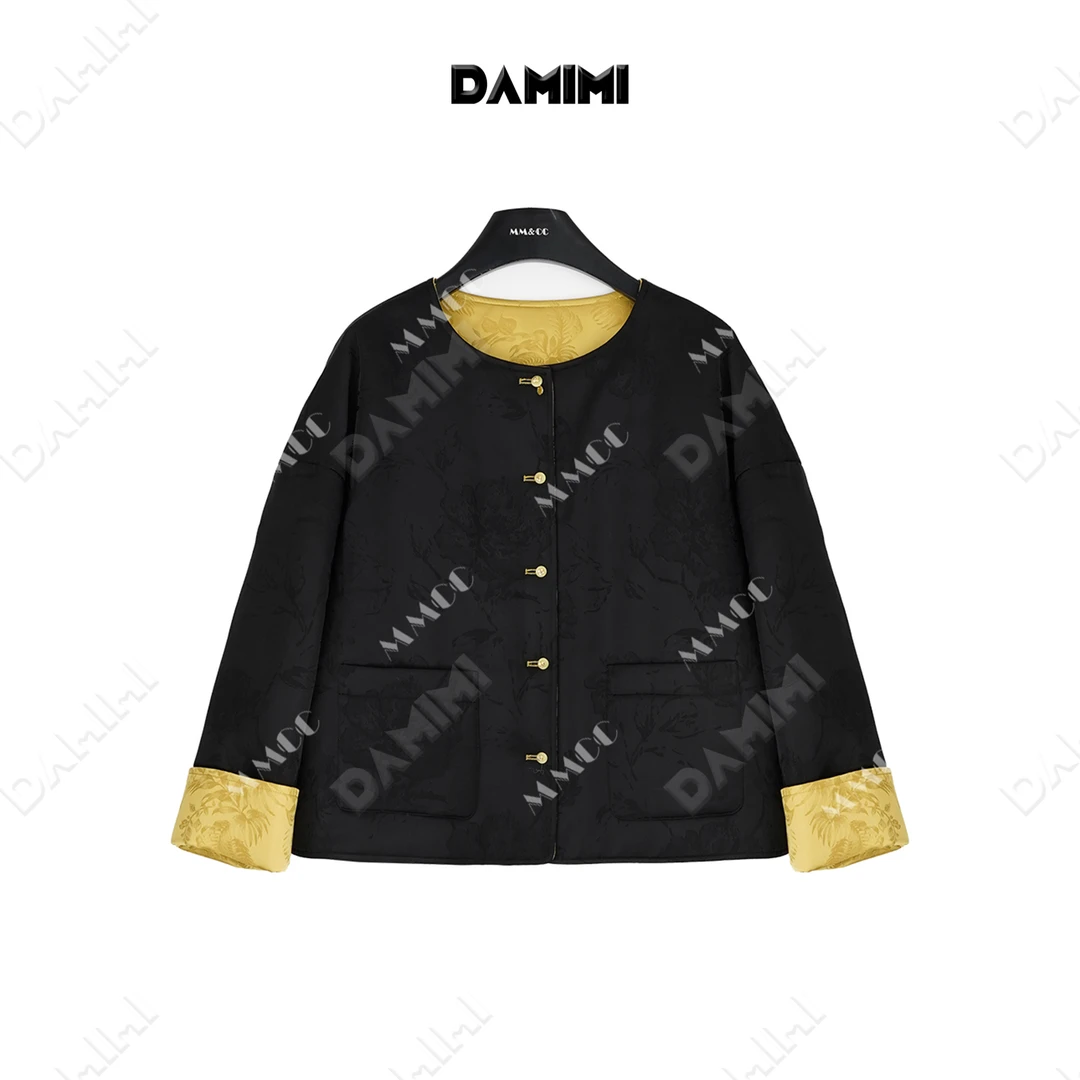 【南亭月】新中式国风双面穿提花棉衣暗纹提花外套MCFMF1332