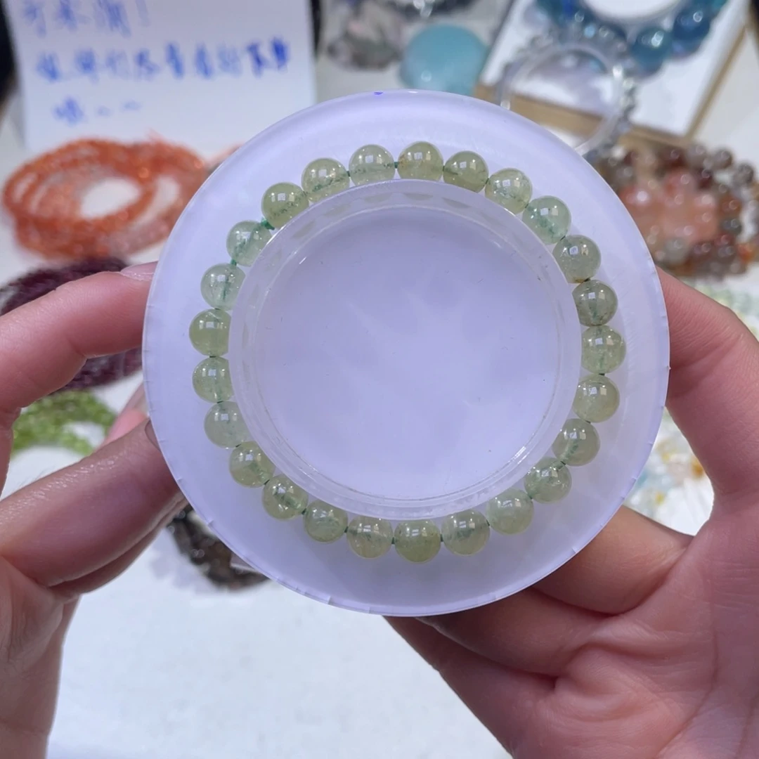 未镶嵌手链水晶阳光玫瑰沙弗莱7mm