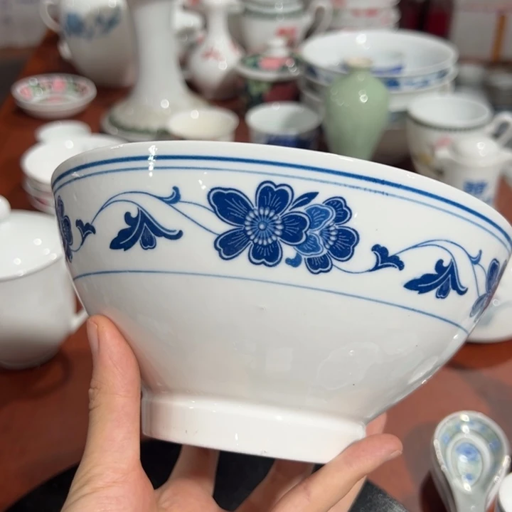 醴陵高温老厂瓷釉下17.5厘米陶瓷