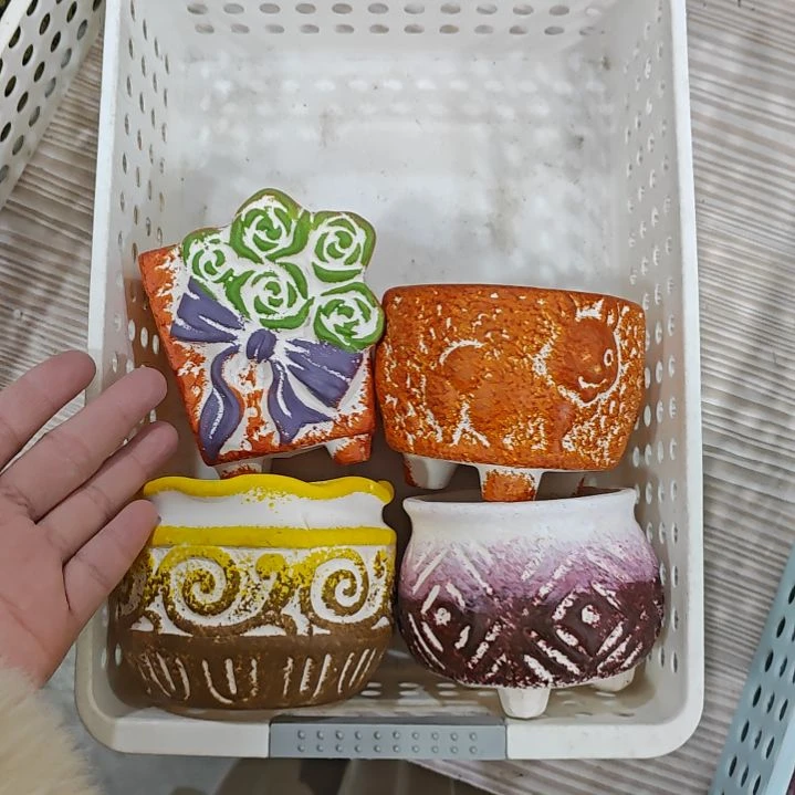 红陶吸水透气的白陶花盆凑满12发货