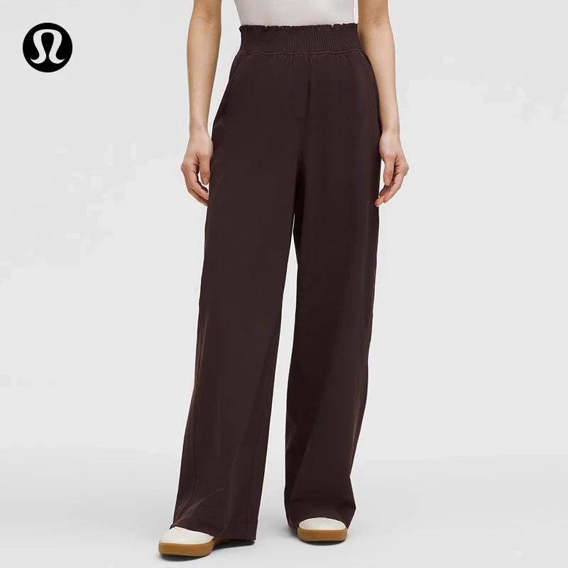 Stretch Woven 女士腰部褶边阔腿裤丨lululemon丨LW5HTOA