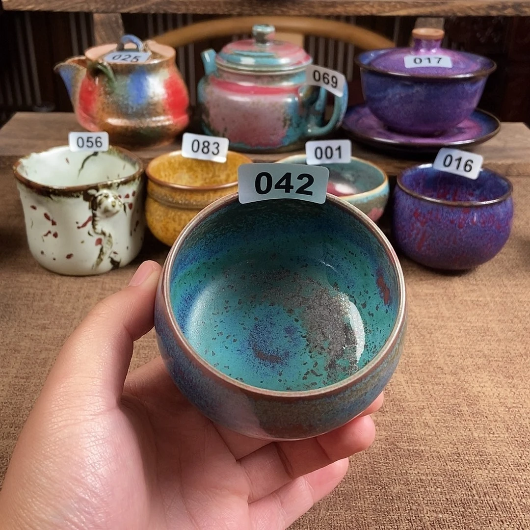 瓷片钧瓷茶壶茶具