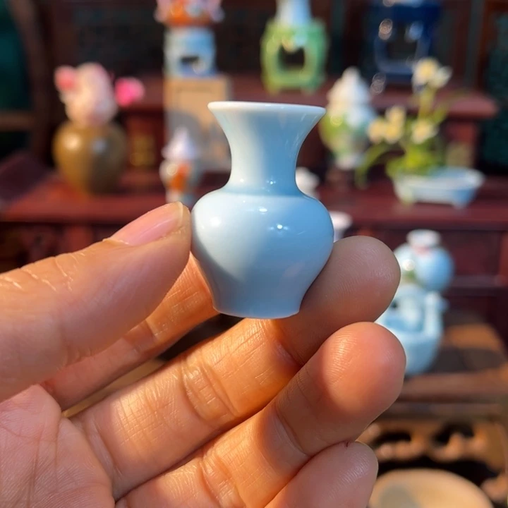 摆件微陶老王迷你花瓶