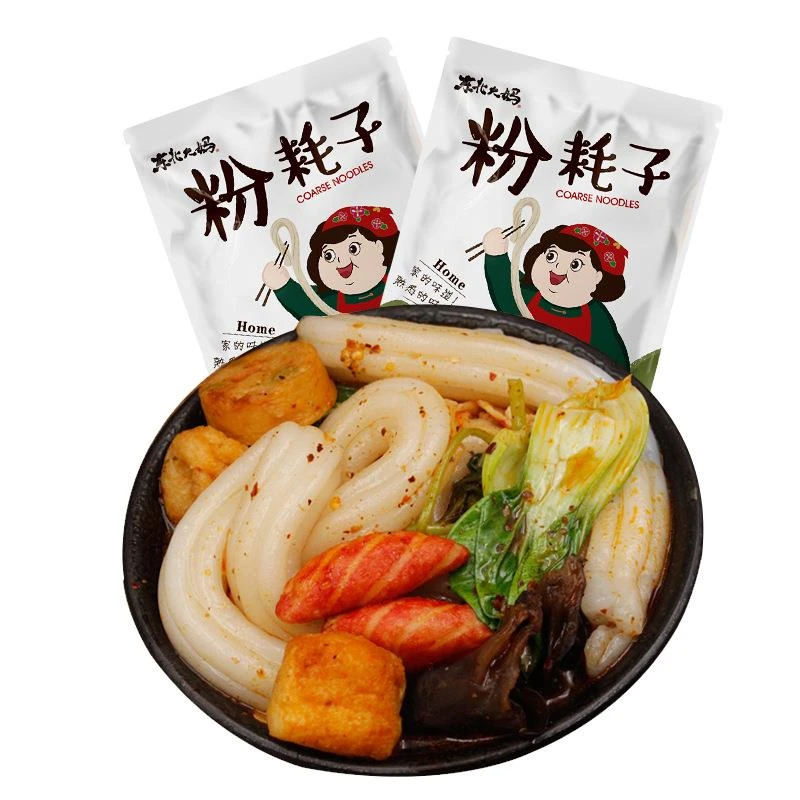 网红麻辣味粉耗子袋装速食带料包商用东北大妈酸辣粉面零食品