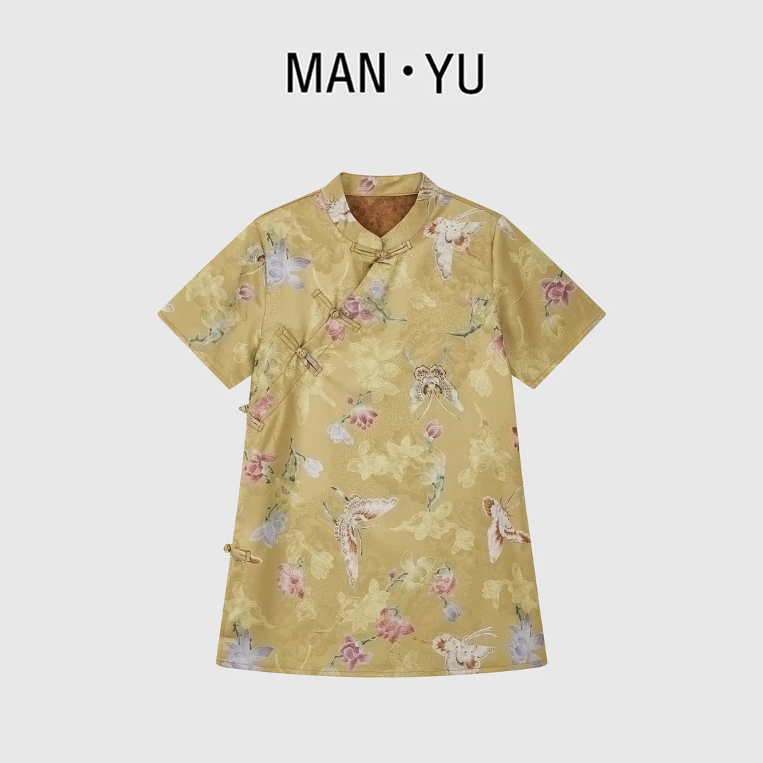 CC【蝶舞】2025夏季新款新中式中长款改良小衫上衣