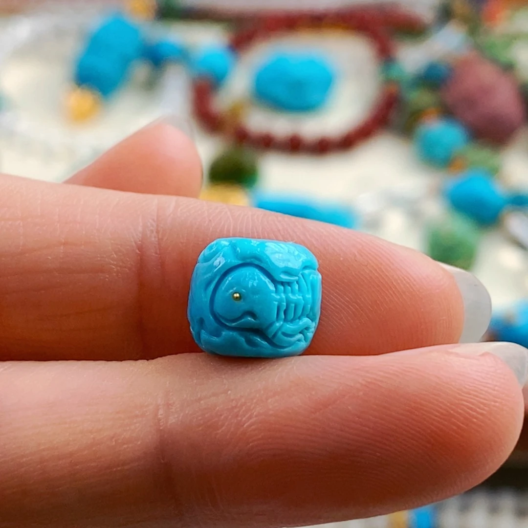 绿松石未镶嵌鲸落珠A****?