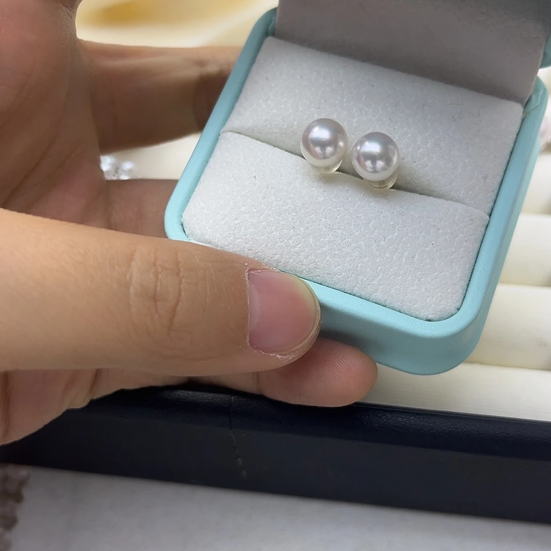 海水珍珠耳饰18K金镶嵌