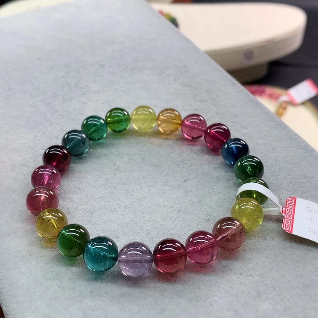 【闪购商品】手链未镶嵌碧玺碧玺艳丽色标单圈9.2