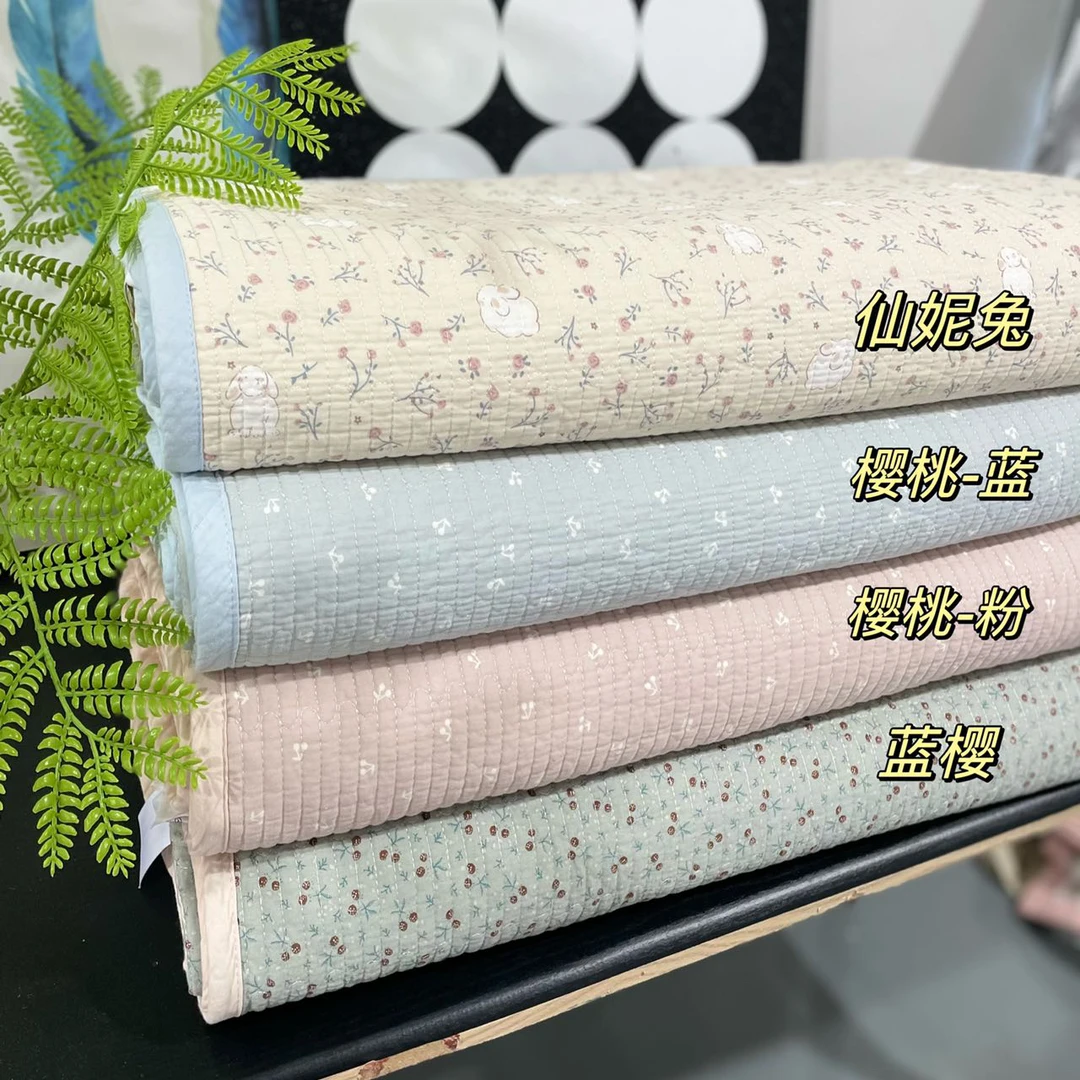 【博雅家】韩系纯棉床盖单面棉三件套柔软亲肤透气加厚全棉床盖