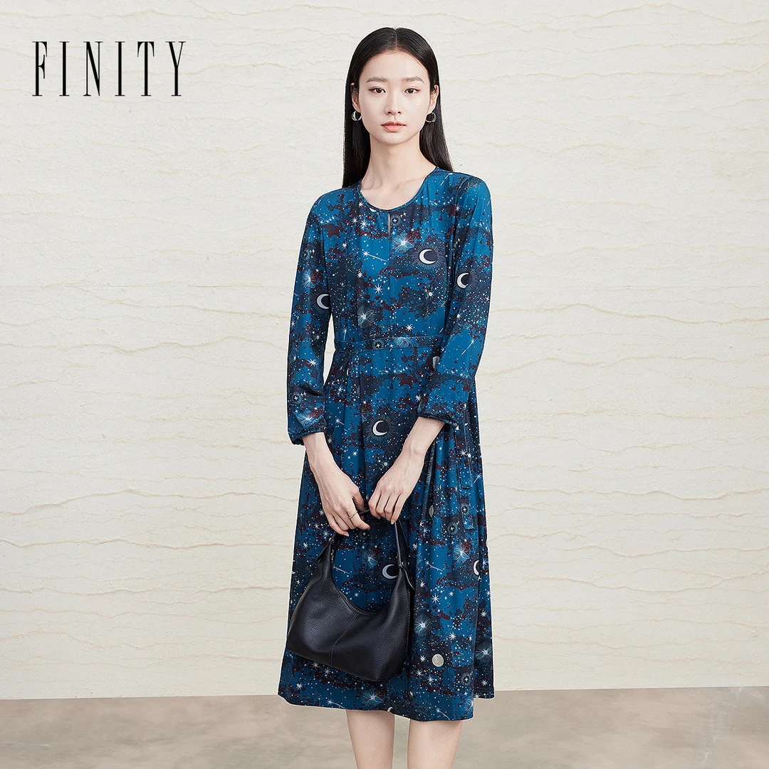 【粉丝专享】FINITY 连衣裙新品衬衫领子裙 F20UD4112L