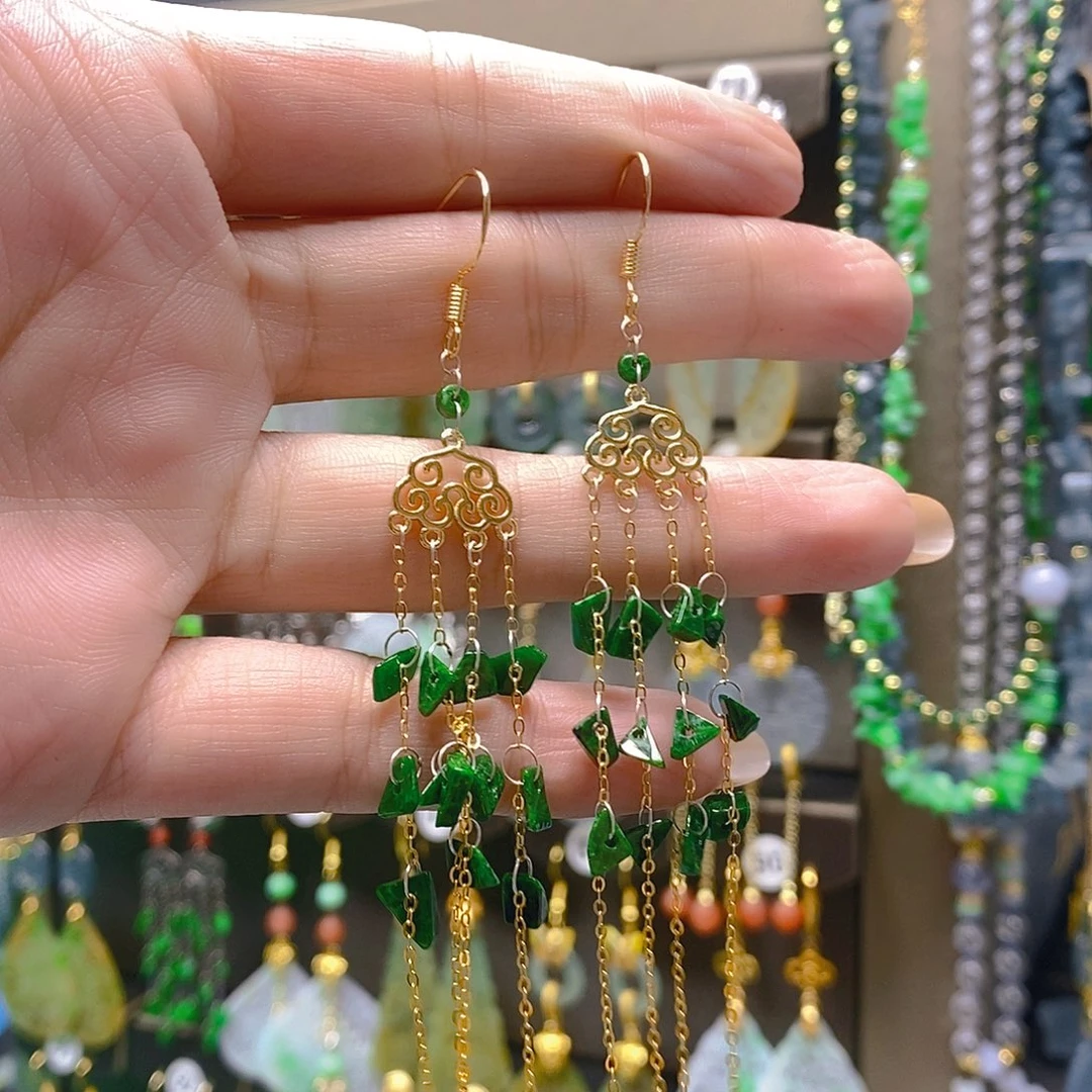 未镶嵌翡翠耳饰翡翠