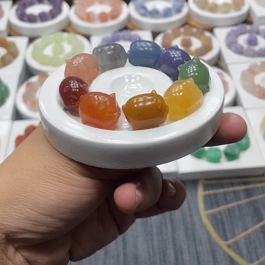 石英质玉（非洲翠）合金手串