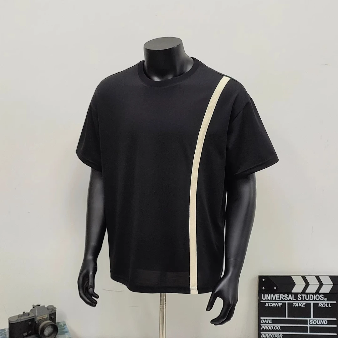 2025夏季新款男士短袖T恤圆领半袖体恤潮流百搭休闲上衣打底衫ins