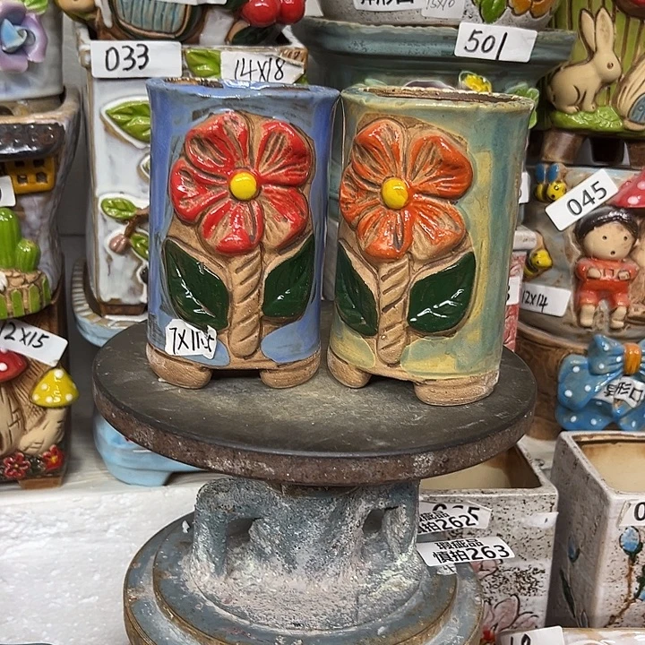 粗陶材质多肉花盆