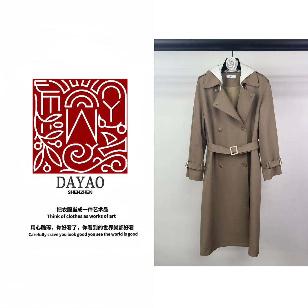 「DAYAO」24s新款气质长袖翻领百搭名媛大衣轻奢高端女装WYA24797