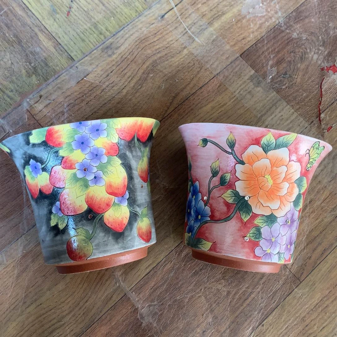 福利花盆，手绘花盆